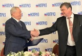 Михаил Посохин и Сергей Прокопьев подписали соглашение о сотрудничестве НОПРИЗ и Федерации лифтовых предприятий 