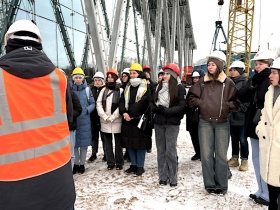 Ижевская СРО организовала экскурсию для студентов на строительство аэровокзального комплекса, которое выполняет её участник